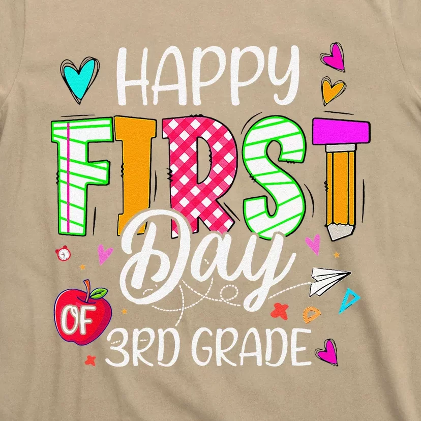 Happy First Day Of 3rd Grade Welcome Back To School T-Shirt