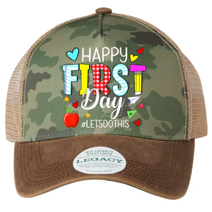 Happy First Day Lets Do This Welcome Back To School Teacher Legacy Tie Dye Trucker Hat