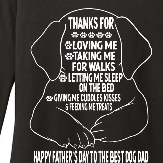 Happy FatherS Day Dog Dad Womens CVC Long Sleeve Shirt