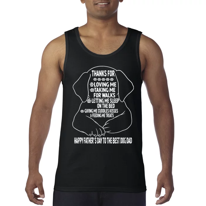 Happy FatherS Day Dog Dad Tank Top