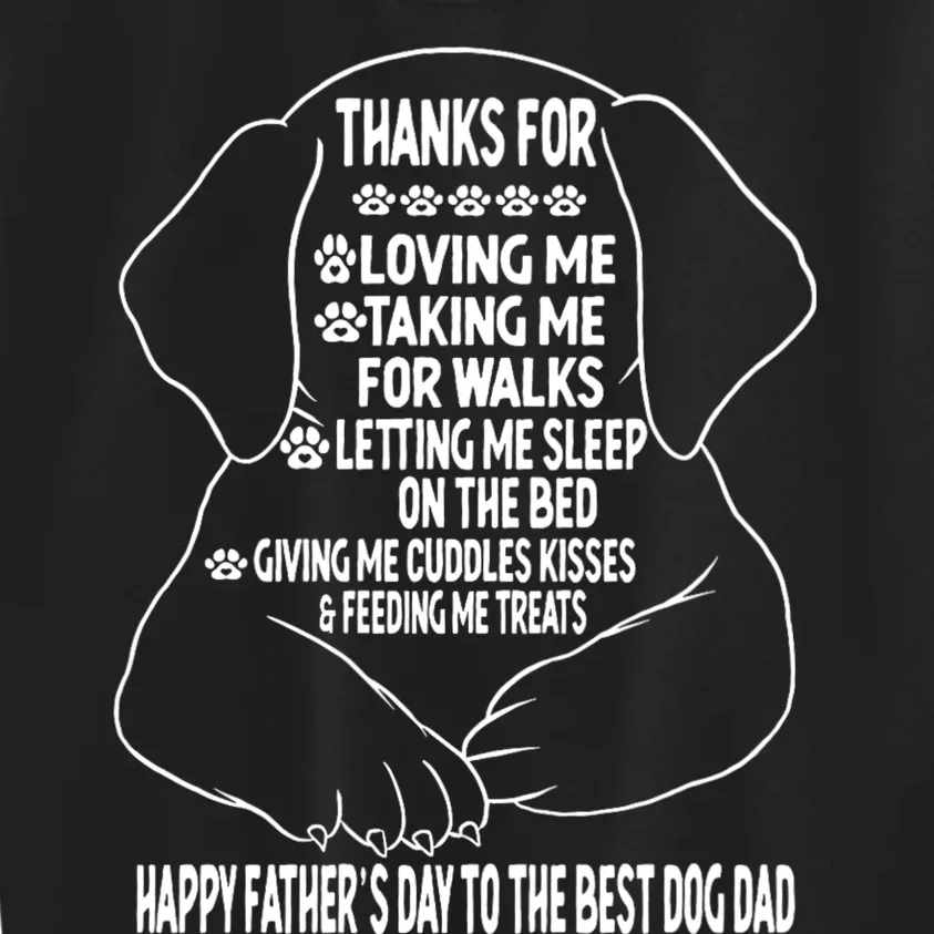 Happy FatherS Day Dog Dad Kids Sweatshirt