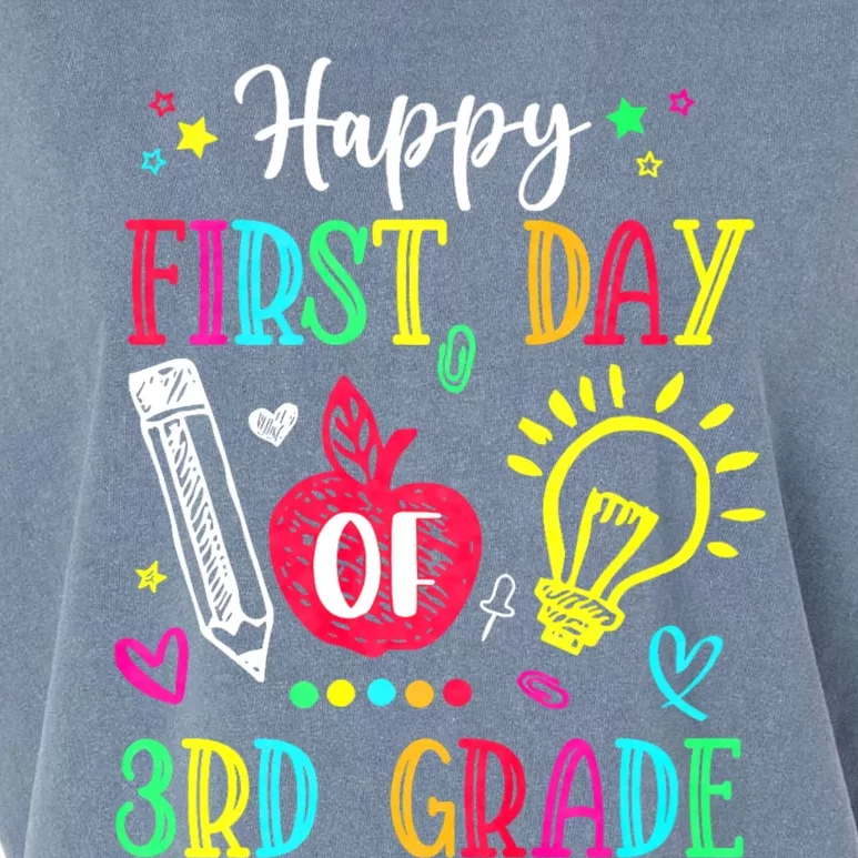 Happy First Day Of 3rd Grade Back To School Teachers Garment-Dyed Women's Muscle Tee