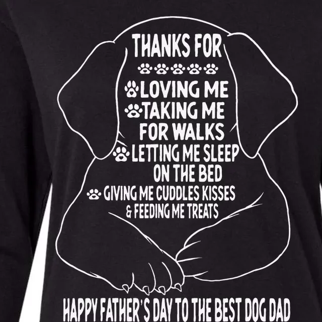 Happy Fathers Day Dog Dad From Daughter Son And Wife Womens Cotton Relaxed Long Sleeve T-Shirt