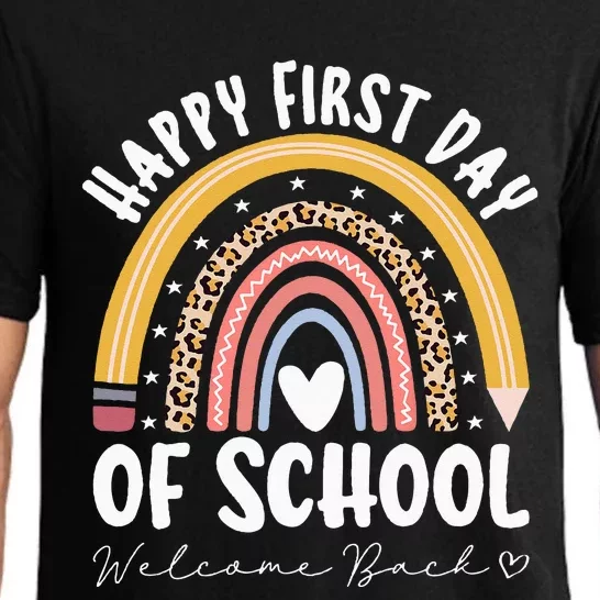 Happy First Day Of School Teacher Student Back To School Pajama Set