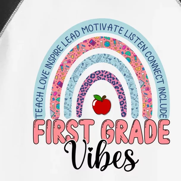 Happy First Day Of First Grade Rainbow 1St Grade Vibes Gift Toddler Fine Jersey T-Shirt