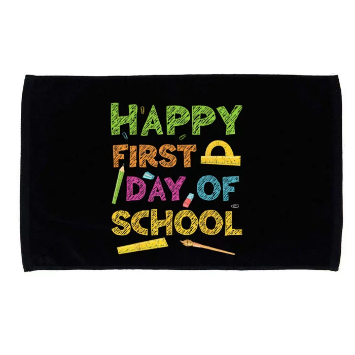 Happy First Day Of School Back To School Gift Microfiber Hand Towel