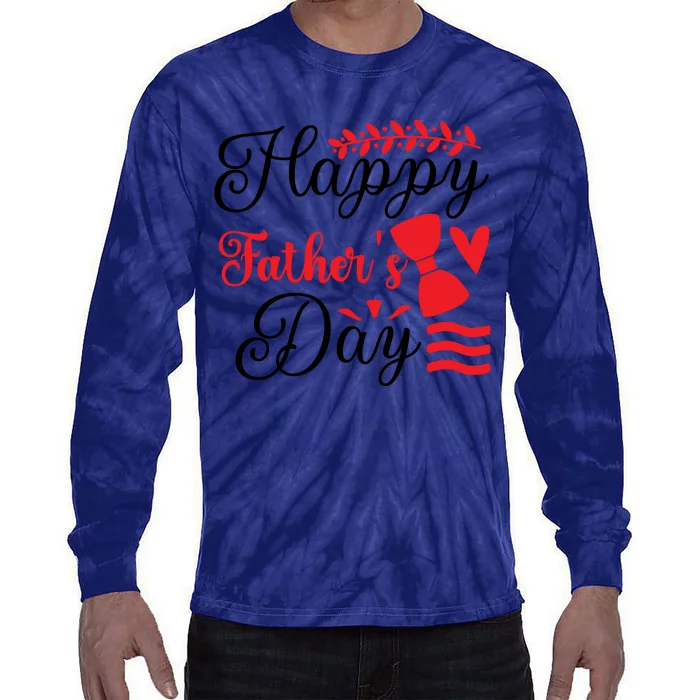 Happy Father's Day Tie-Dye Long Sleeve Shirt