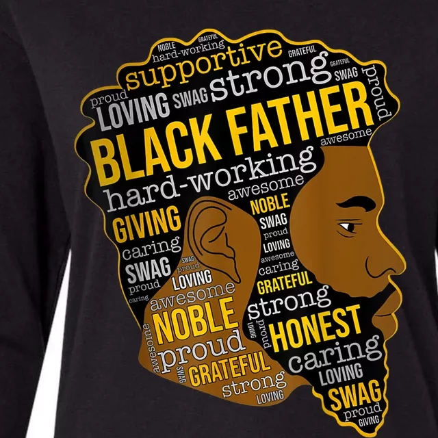 Happy Father Day Black Father King Afro African Man Womens Cotton Relaxed Long Sleeve T-Shirt