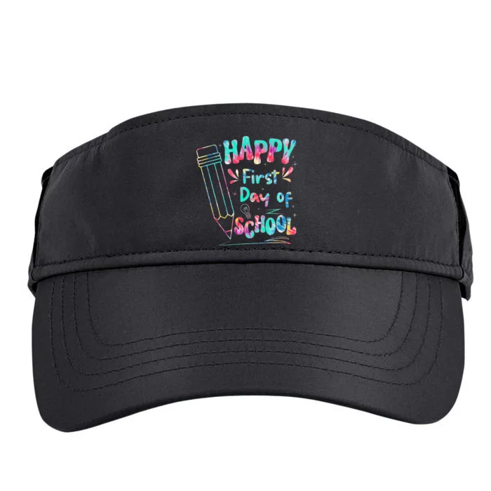 Happy First Day Of School Summers Out For School Kids Adult Drive Performance Visor