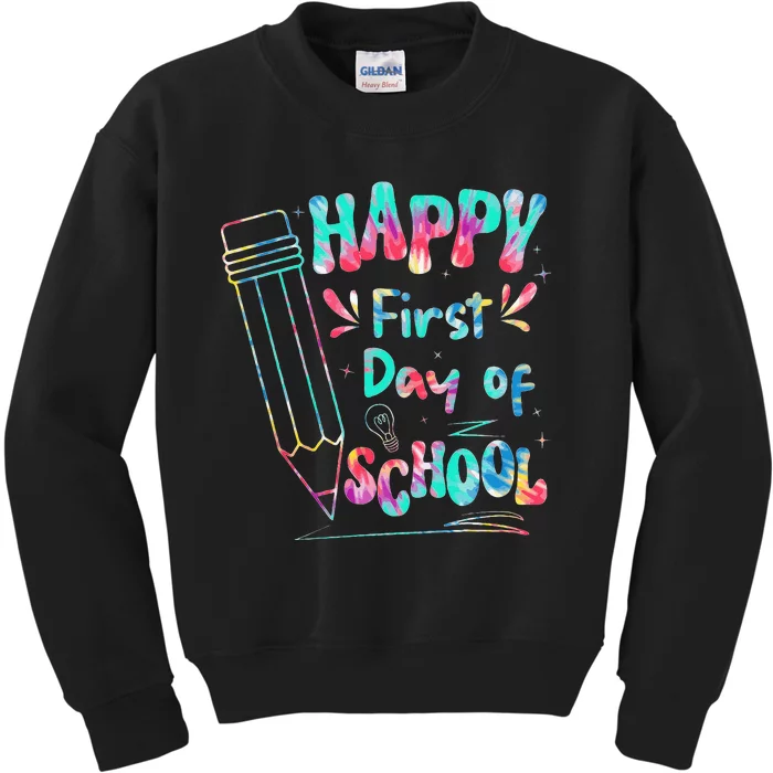 Happy First Day Of School Summers Out For School Kids Kids Sweatshirt