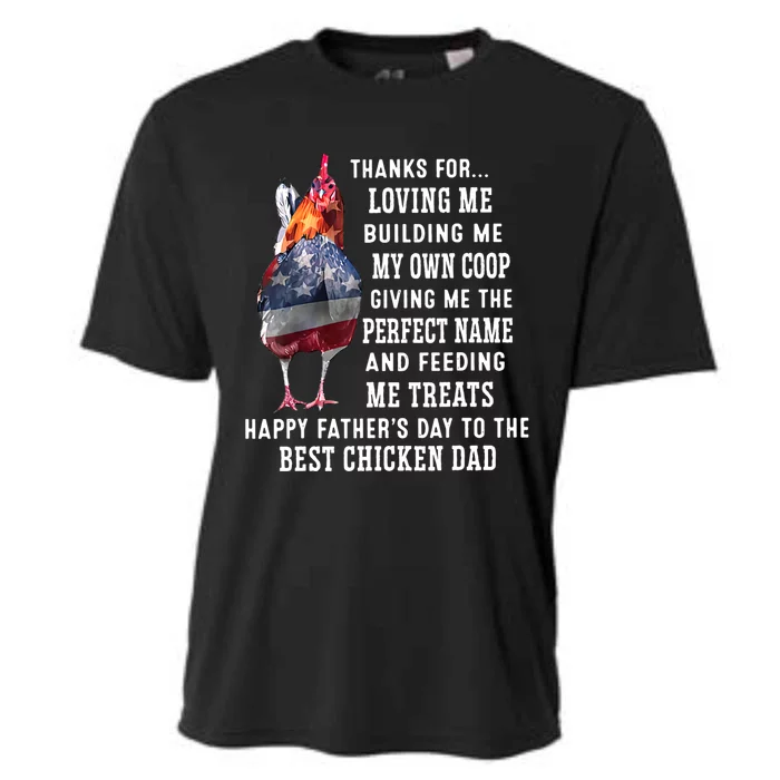 Happy FatherS Day To The Best Chicken Dad Cooling Performance Crew T-Shirt