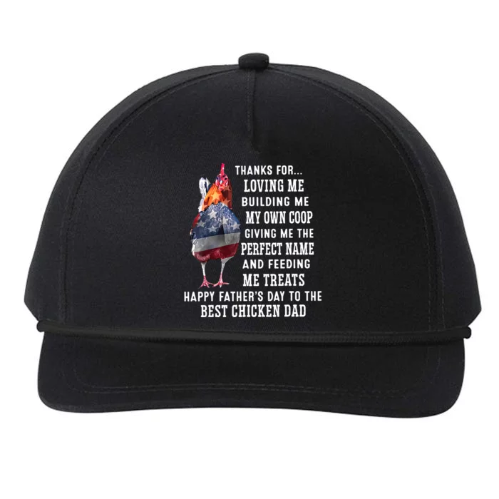 Happy FatherS Day To The Best Chicken Dad Snapback Five-Panel Rope Hat