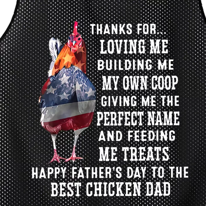 Happy FatherS Day To The Best Chicken Dad Mesh Reversible Basketball Jersey Tank