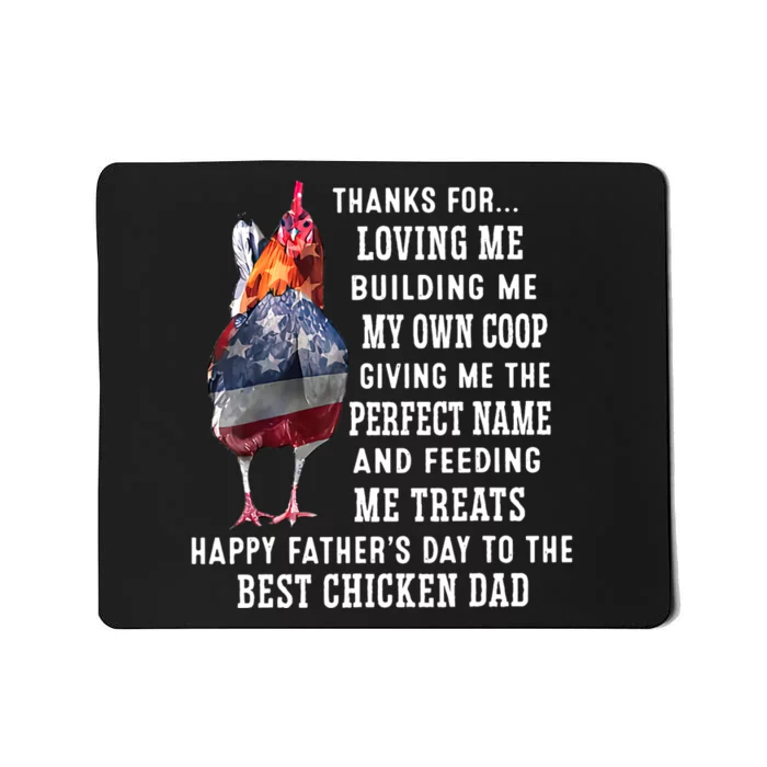 Happy FatherS Day To The Best Chicken Dad Mousepad