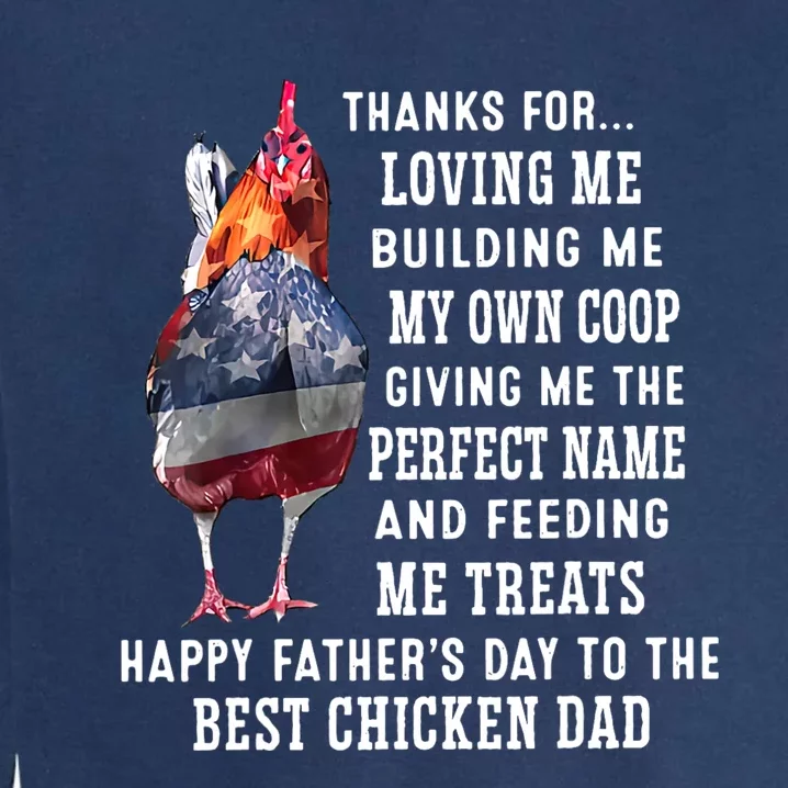 Happy FatherS Day To The Best Chicken Dad Garment-Dyed Sweatshirt