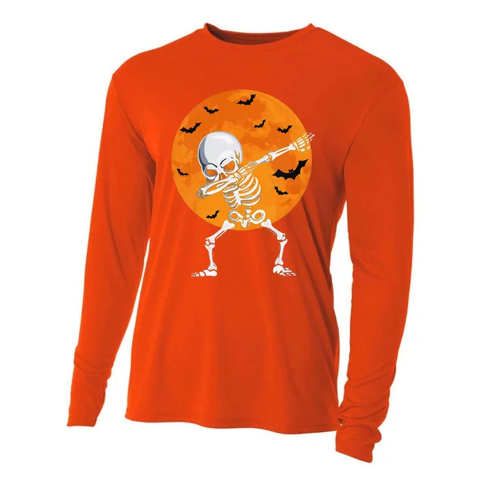 Halloween For Dabbing Skeleton Costume Gift Cooling Performance Long Sleeve Crew