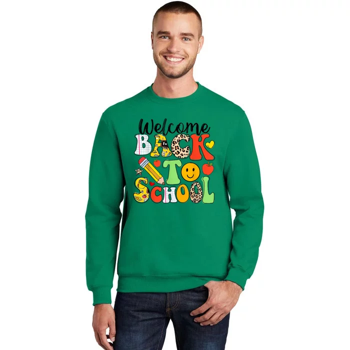 Happy First Day Of School Back To School Excitement Starting Strong School Ad Sweatshirt