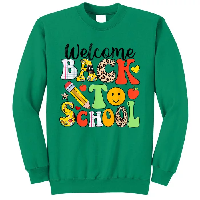 Happy First Day Of School Back To School Excitement Starting Strong School Ad Sweatshirt