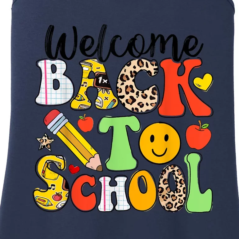 Happy First Day Of School Back To School Excitement Starting Strong School Ad Ladies Essential Tank