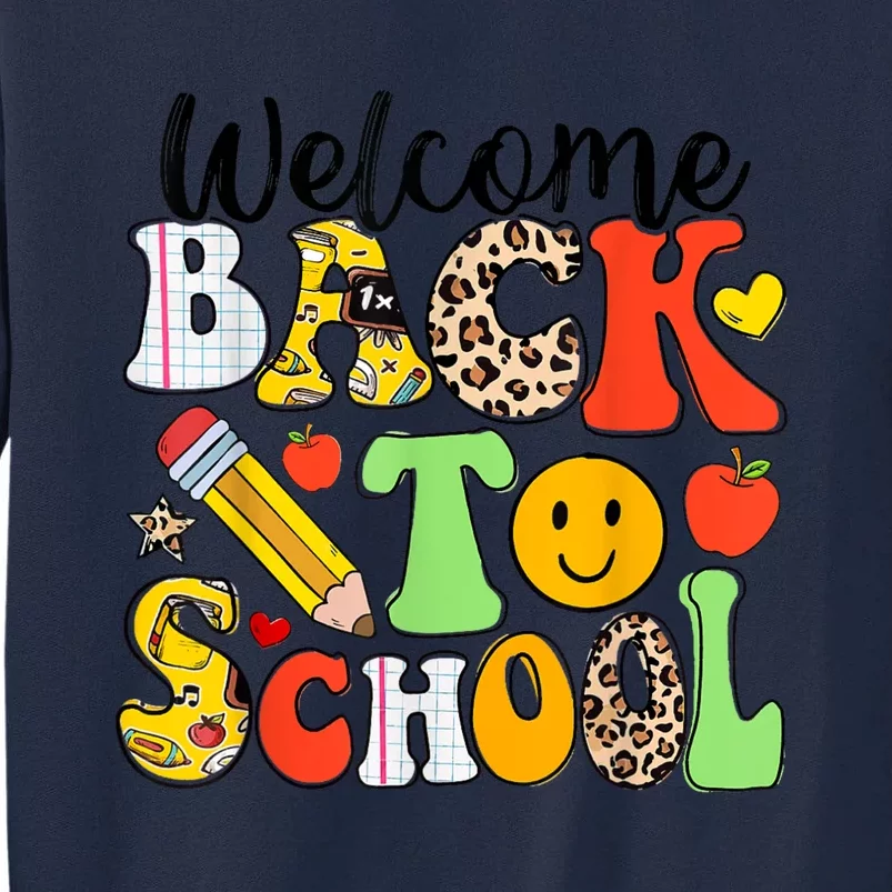 Happy First Day Of School Back To School Excitement Starting Strong School Ad Tall Sweatshirt