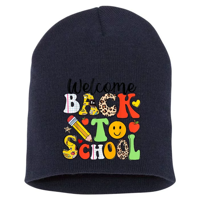 Happy First Day Of School Back To School Excitement Starting Strong School Ad Short Acrylic Beanie