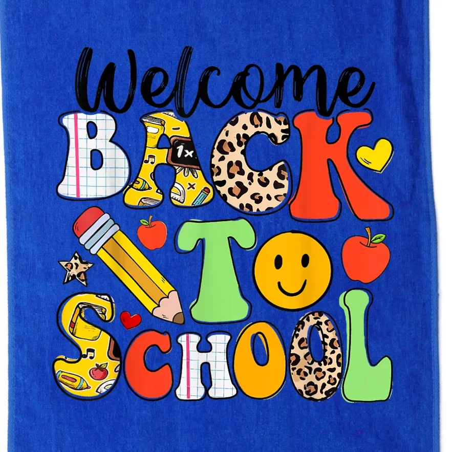 Happy First Day Of School Back To School Excitement Starting Strong School Ad Platinum Collection Golf Towel