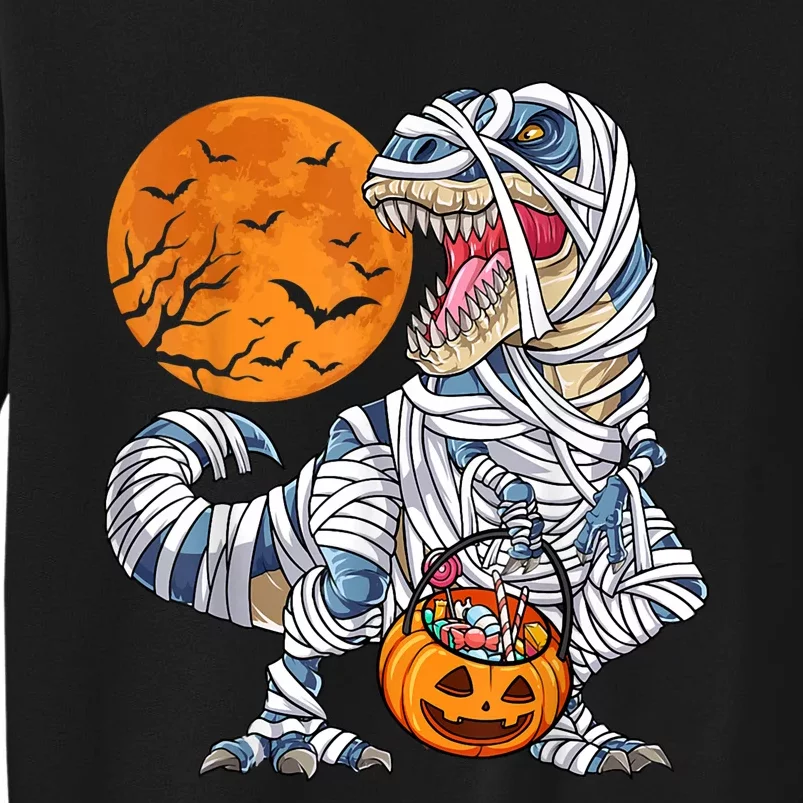 Halloween For Dinosaur T Rex Mummy Pumpkin Long Sleeve Sweatshirt