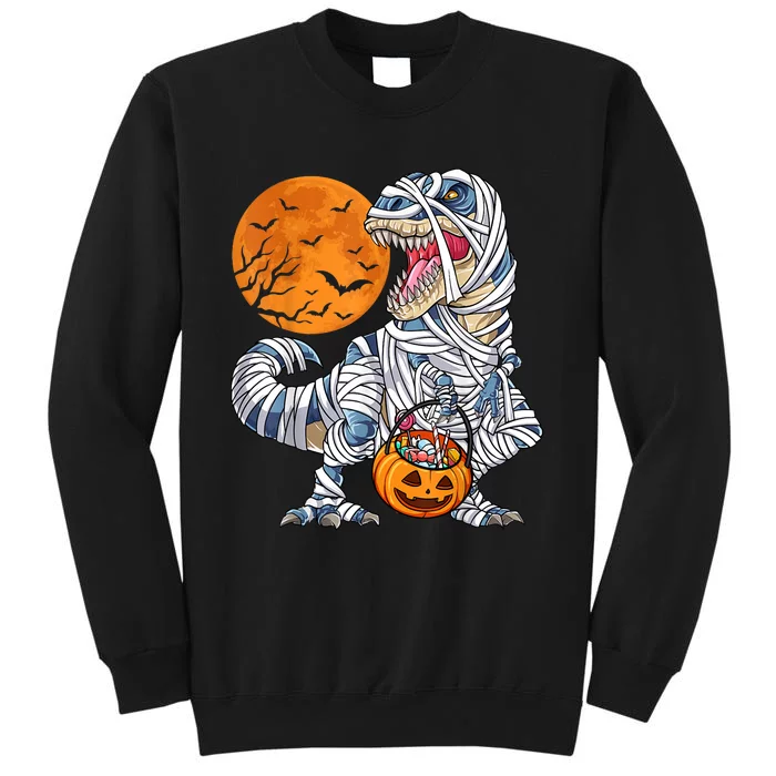 Halloween For Dinosaur T Rex Mummy Pumpkin Long Sleeve Sweatshirt