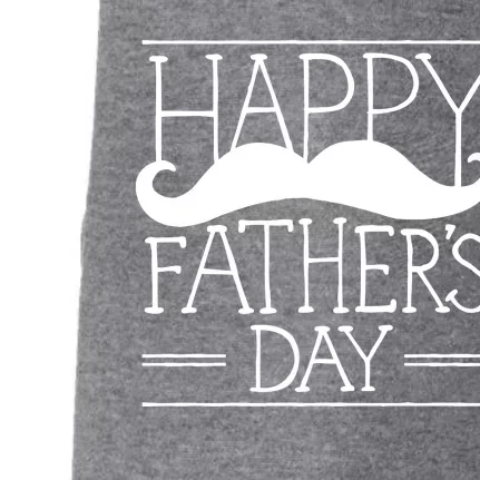 Happy Father's Day Mustache Gift Doggie 3-End Fleece Hoodie