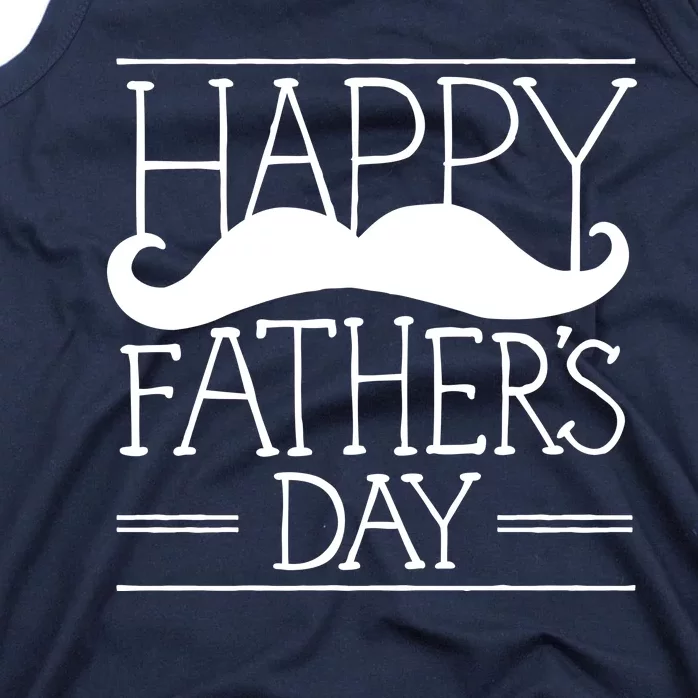 Happy Father's Day Mustache Gift Tank Top