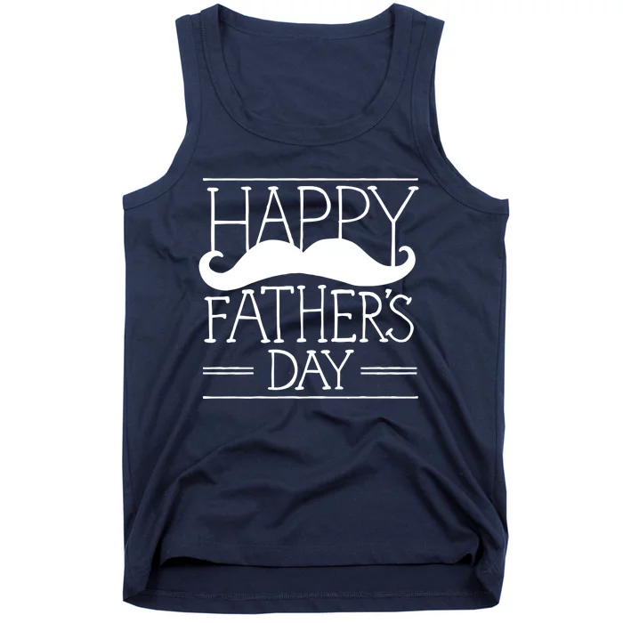 Happy Father's Day Mustache Gift Tank Top