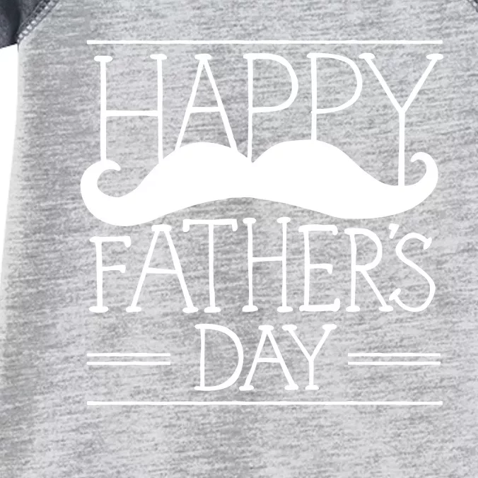 Happy Father's Day Mustache Gift Infant Baby Jersey Bodysuit