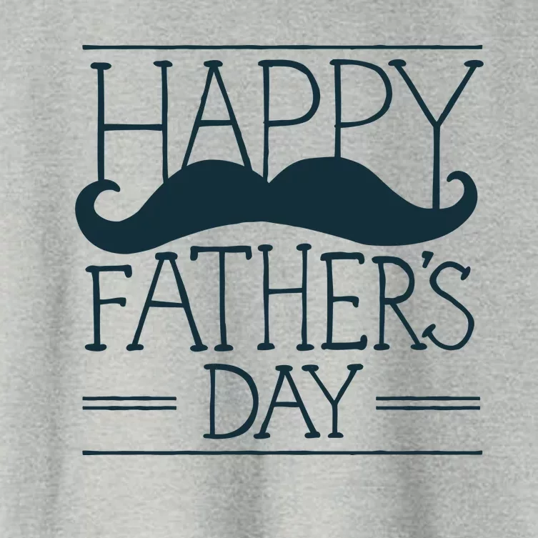 Happy Father's Day Mustache Gift Women's Crop Top Tee