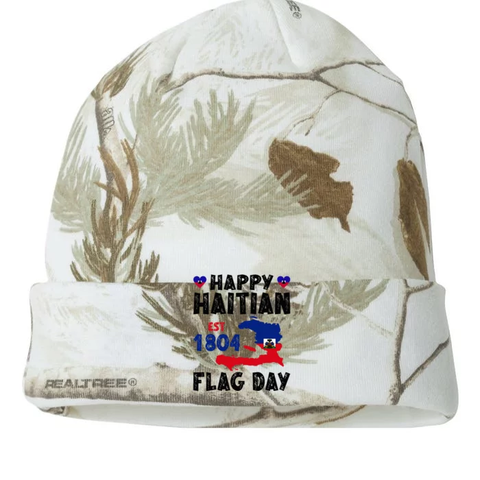 Haiti Flag Day Haitian Map Flag Celebration Kati - 12in Camo Beanie