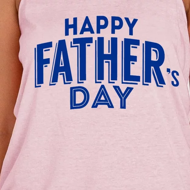 Happy Father's Day Gift For Dad Women's Knotted Racerback Tank