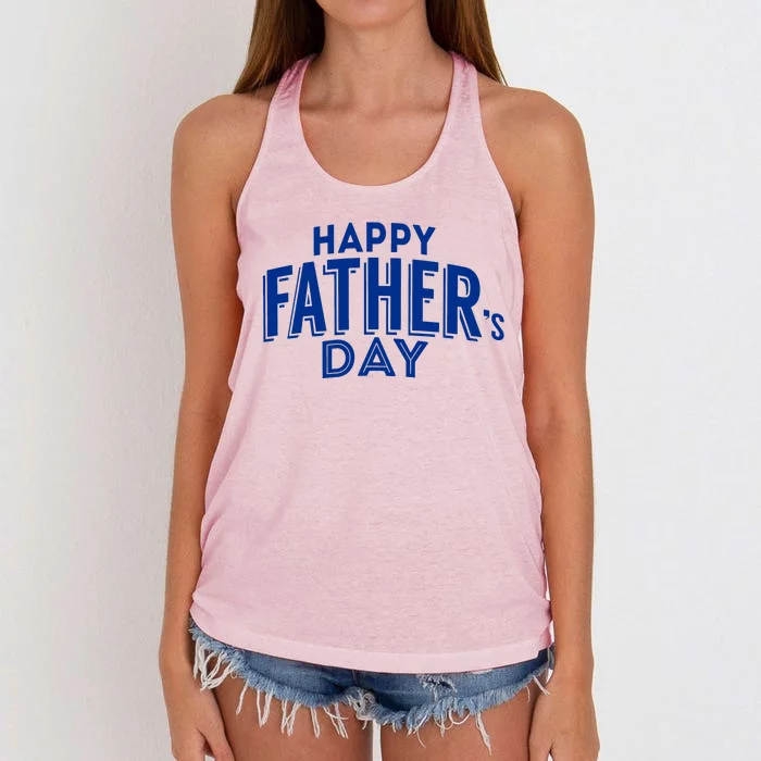 Happy Father's Day Gift For Dad Women's Knotted Racerback Tank