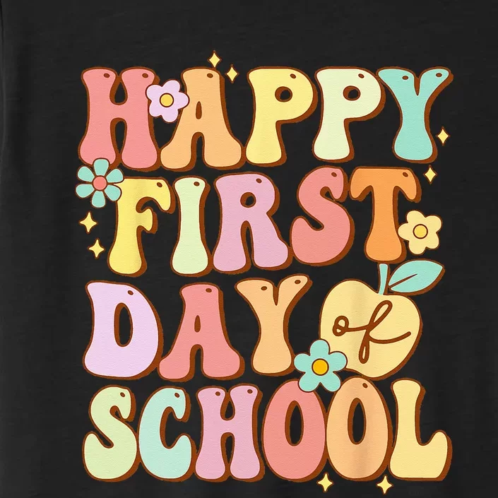 Happy First Day Of School Teachers Back To School ChromaSoft Performance T-Shirt