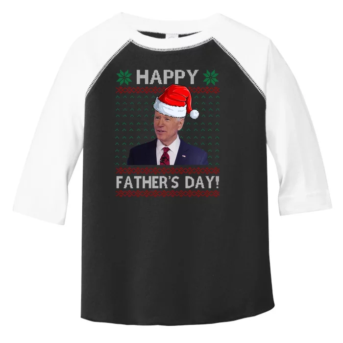 Happy Father's Day Funny Joe Biden Christmas Joke Toddler Fine Jersey T-Shirt