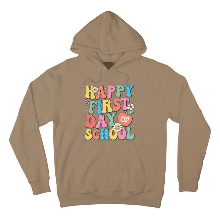 Happy First Day Of School Teacher Love Back To School Hoodie