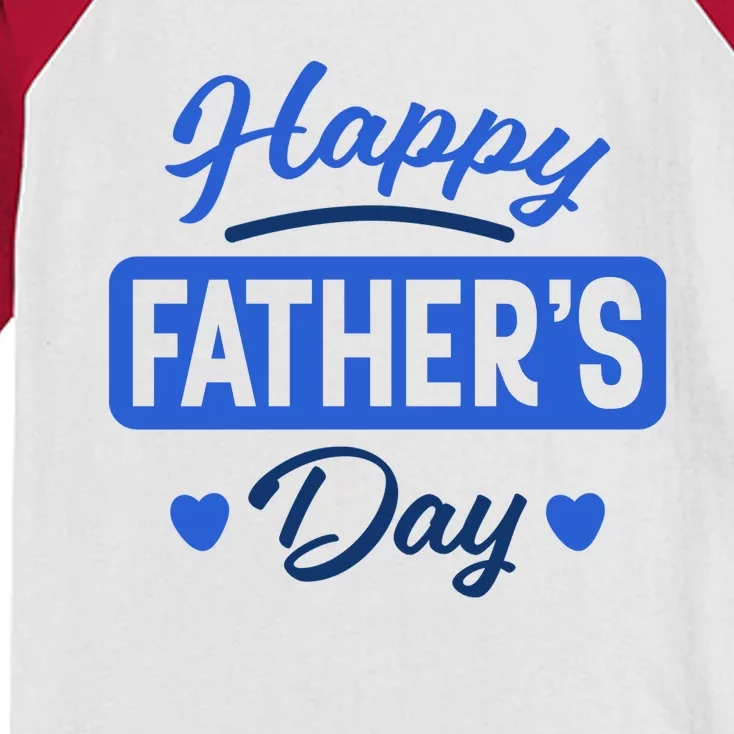 Happy Father's Day Gift Kids Colorblock Raglan Jersey