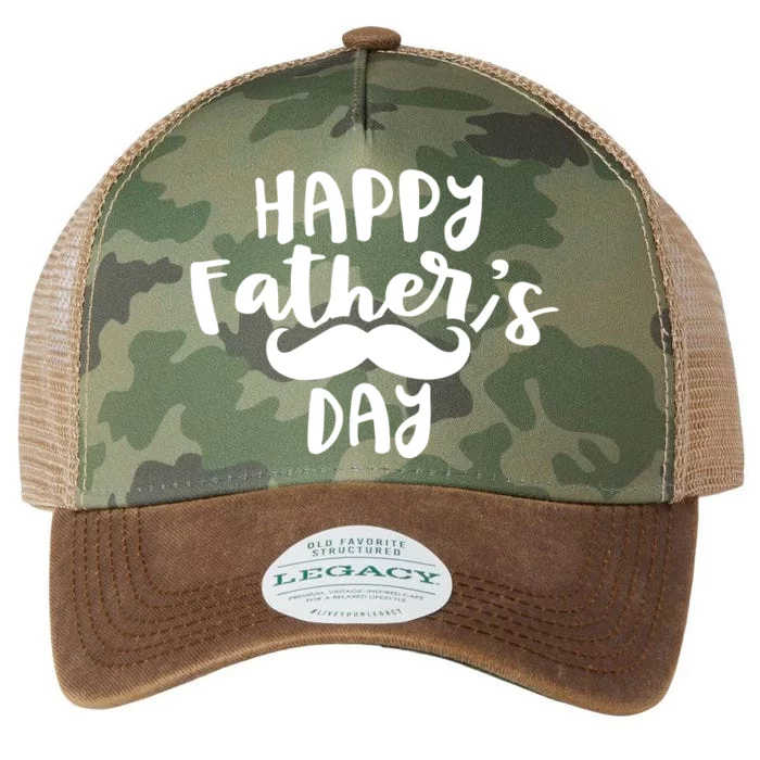 Happy Father's Day Mustache Legacy Tie Dye Trucker Hat