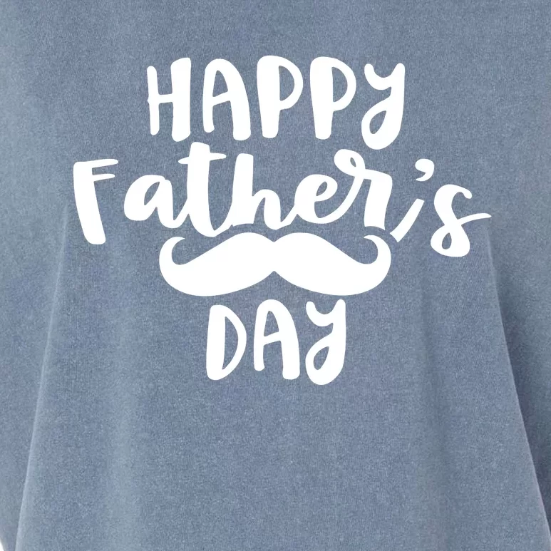 Happy Father's Day Mustache Garment-Dyed Women's Muscle Tee