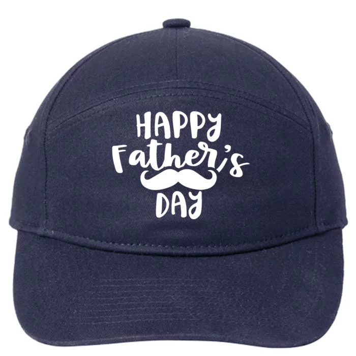 Happy Father's Day Mustache 7-Panel Snapback Hat