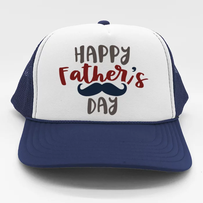 Happy Father's Day Mustache Trucker Hat