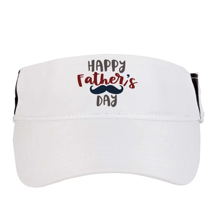 Happy Father's Day Mustache Adult Drive Performance Visor