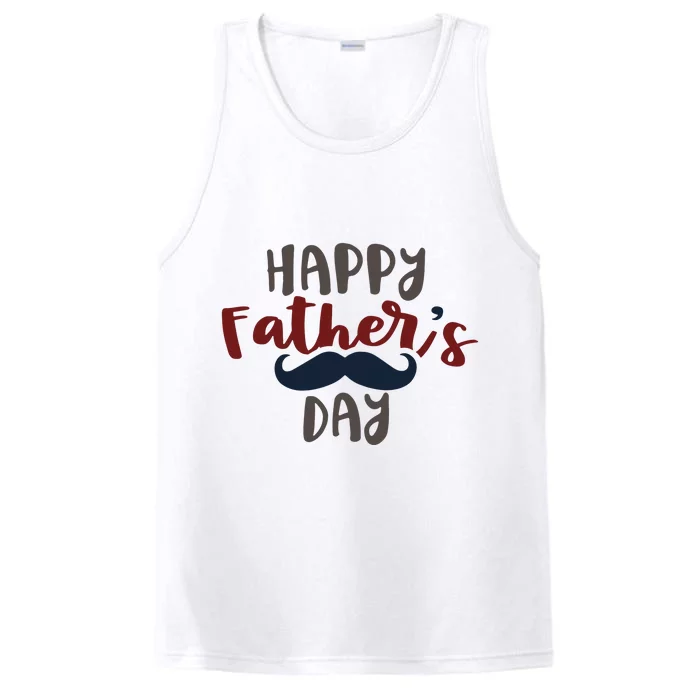 Happy Father's Day Mustache Performance Tank