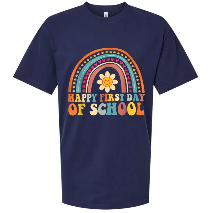 Happy First Day Of School For Teachers Kids Back To School Sueded Cloud Jersey T-Shirt