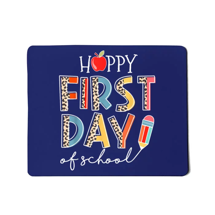 Happy First Day Of School Leopard Back To School Teacher Mousepad