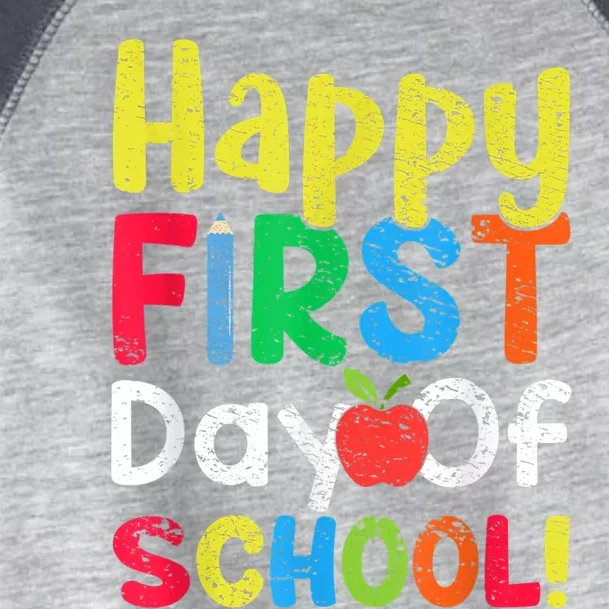 Happy First Day Of School Teachers Students Toddler Fine Jersey T-Shirt