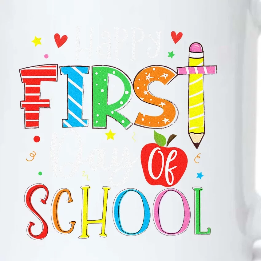 Happy First Day Of School Teacher Back To School Gift Black Color Changing Mug